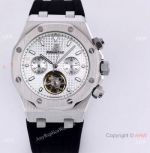 Clone Audemars Piguet Oak Offshore Flying Tourbillon watch Silver Dial